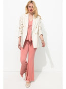 Pantalon en Jersey Fluide - Rose Uni Colore