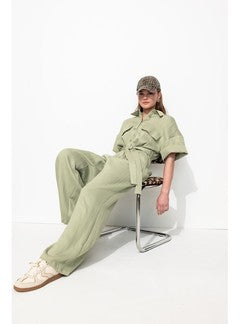Combinaison-pantalon Femme - Kaki Uni Clair