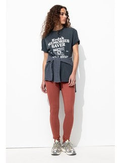 Leggings en Jersey Milano - Rose Uni Colore