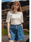 Short en Jean Femme - Jeans Uni Fonce