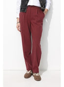 Pantalon de Tailleur Femme - Rouge Uni Colore