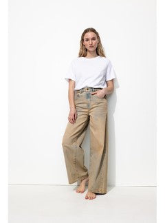 Jean Large Délavé Teinté - Jeans Uni Clair