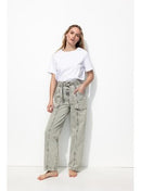 Jean Workwear Taille Haute - Jeans Uni Clair
