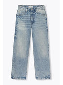 Jean Droit 7/8è Femme - Jeans Uni Fonce