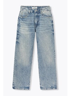 Jean Droit 7/8è Femme - Jeans Uni Fonce