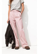 Billy Pantalon Large Rayé - Naturel Raye