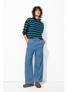 Jean Léger en Coton Femme - Jeans Uni Fonce