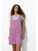 Combishort en Gaze de Coton - Violet Uni Colore