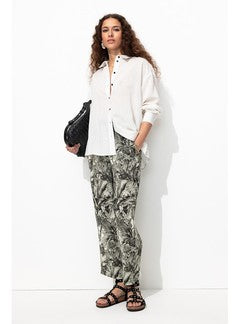 Pantalon Court Imprimé Femme - Noir Imprime