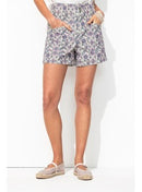Short en Toile Imprimée Femme - Multicolore Imprime