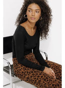 T-shirt Thermique Femme - Noir Uni Fonce