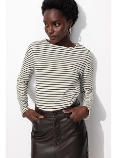 T-shirt Marinière Femme - Bleu Raye