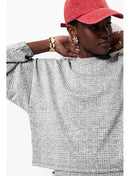 Sweat Oversize à Carreaux - Noir Carreaux