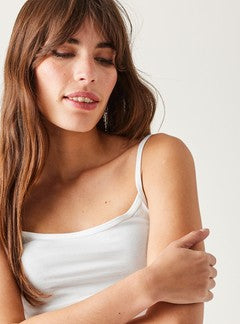 Top à Bretelles Éco-conçu - Blanc Uni Clair