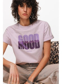 T-shirt à Message Femme - Multicolore Imprime