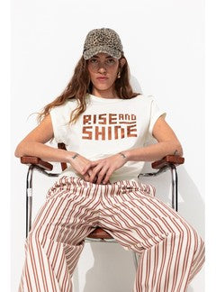 T-shirt à Message Femme - Naturel Imprime