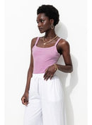 Débardeur en Jersey Uni Femme - Violet Uni Colore