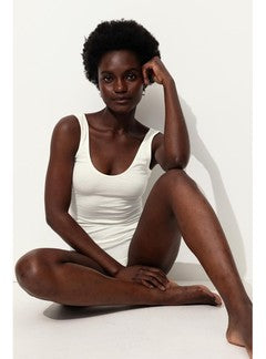 Body Uni en Coton Femme - Blanc Uni Clair