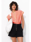 Blouse à Carreaux Vichy Femme - Multicolore Carreaux