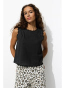 Top Court Recto/verso Femme - Gris Uni Fonce