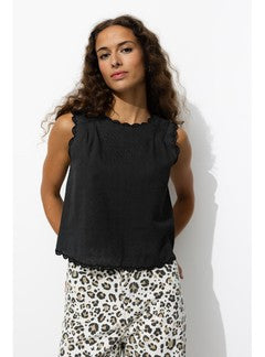 Top Court Recto/verso Femme - Gris Uni Fonce