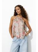 Top Soyeux Imprimé Femme - Rose Imprime