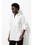 Chemise Brodée dans le Dos - Blanc Uni Clair
