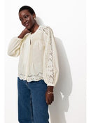 Chemisier Broderie Anglaise - Naturel Uni Clair