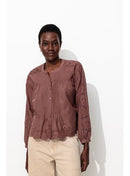 Chemisier Broderie Anglaise - Violet Uni Colore