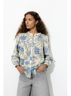 Chemise Imprimée Femme - Bleu Imprime