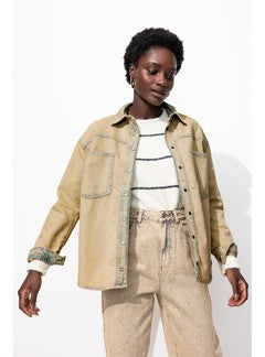 Chemise en Jean Délavé - Naturel Uni Clair