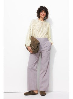 Blouse en Broderie Anglaise - Naturel Uni Clair