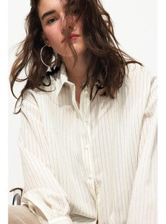 Chemise Rayée Femme - Noir Raye