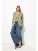 Blazer Croisé Unie Femme - Kaki Uni Clair