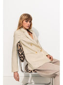 Blazer Croisé Unie Femme - Naturel Uni Clair