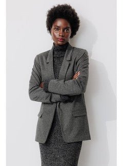 Veste de Tailleur Effet Chiné - Multicolore Imprime