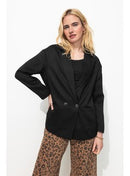 Veste de Tailleur Femme - Noir Uni Fonce