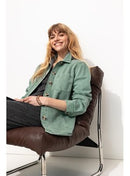 Alma Veste Surchemise Rayée - Gris Uni Fonce