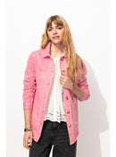 Alma Veste Surchemise Rayée - Rose Uni Colore