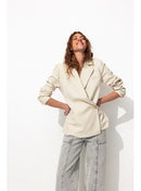 Veste de Tailleur Femme - Naturel Uni Clair