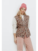 Veste Matelassée sans Manches - Multicolore Imprime