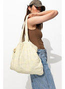 Tote-bag en Éponge Femme - Naturel Uni Clair
