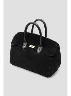 Sac en Cuir Femme - Noir Uni Fonce