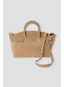 Sac en Cuir Femme - Grège Uni Clair