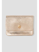 Petit Porte-monnaie Cuir Irisé - Jaune Uni Colore
