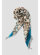Echarpe Folk Tissée Femme - Naturel Imprime
