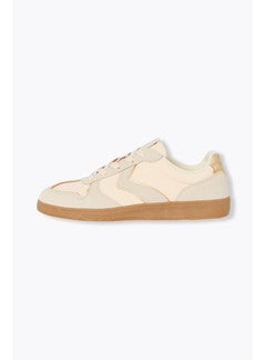Baskets Bicolores Femme - Naturel Uni Clair