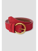 Ceinture en Cuir Femme - Rouge Uni Colore
