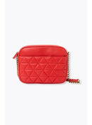 Besace Matelassée en Cuir - Rouge Uni Colore