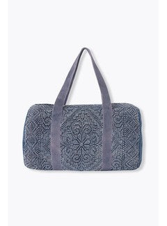 Sac Polochon Brodé Femme - Jeans Uni Fonce
